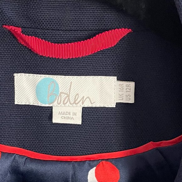 Boden Lilah Blazer Sz 12 - Picture 4 of 6